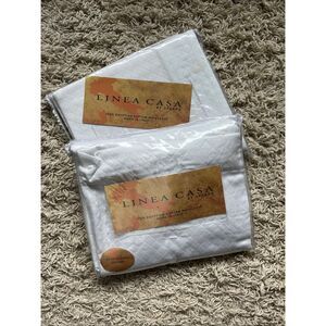 New Linea Casa by Sferra100% Cotton Matelasse White Standard (1) Sham Textured (